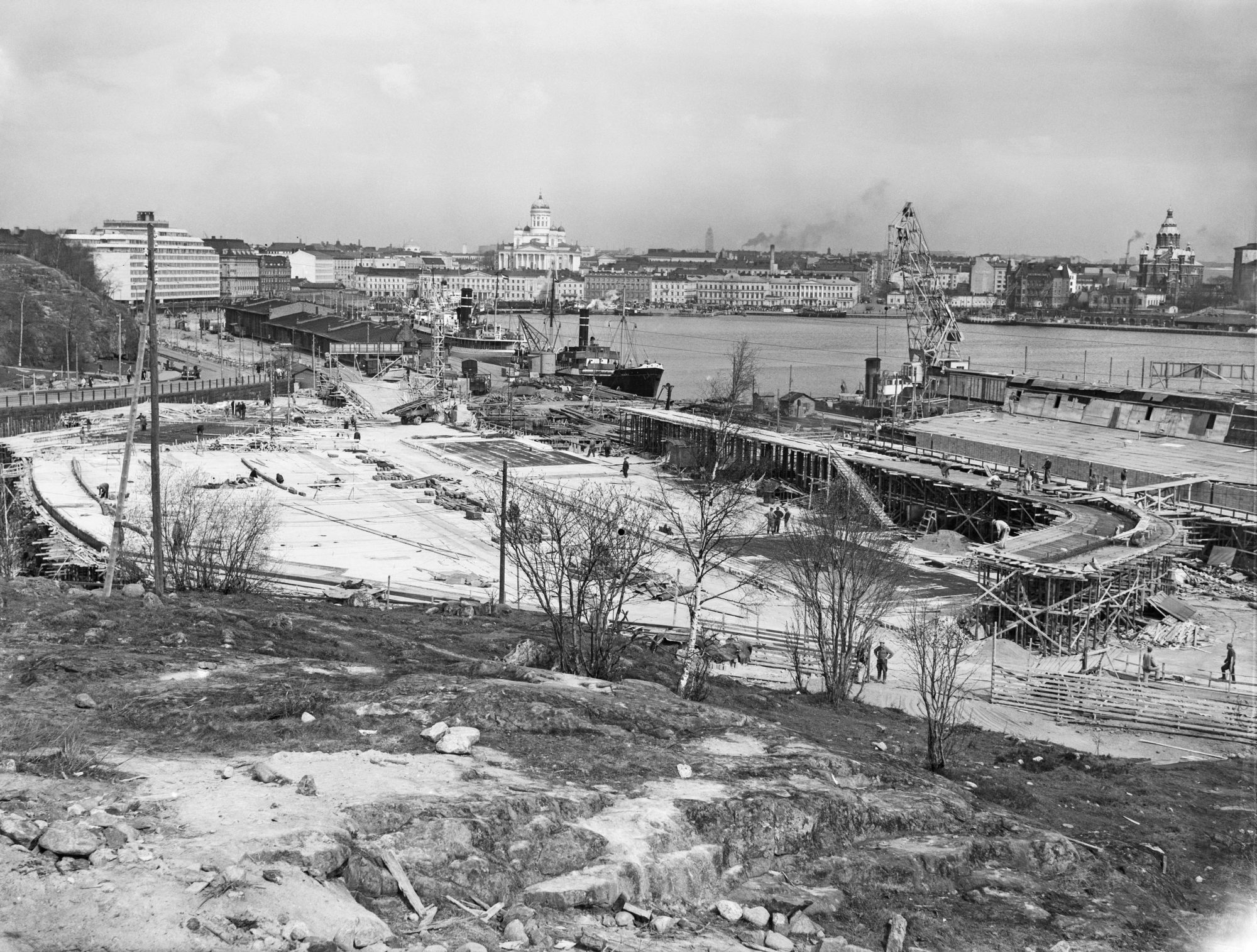 Building site of Olympic terminal in 1940´s Museovirasto